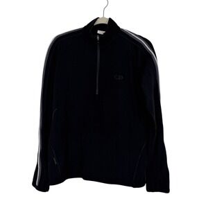 Icebreaker Sport 320 Mens Merino Wool Half Zip Pullover Sweater Black Size Small